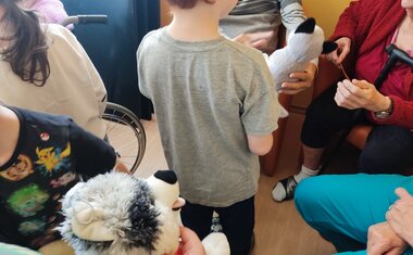 Prvňáčci ze ZŠ Butovická na návštěvě Domova sv. Anny